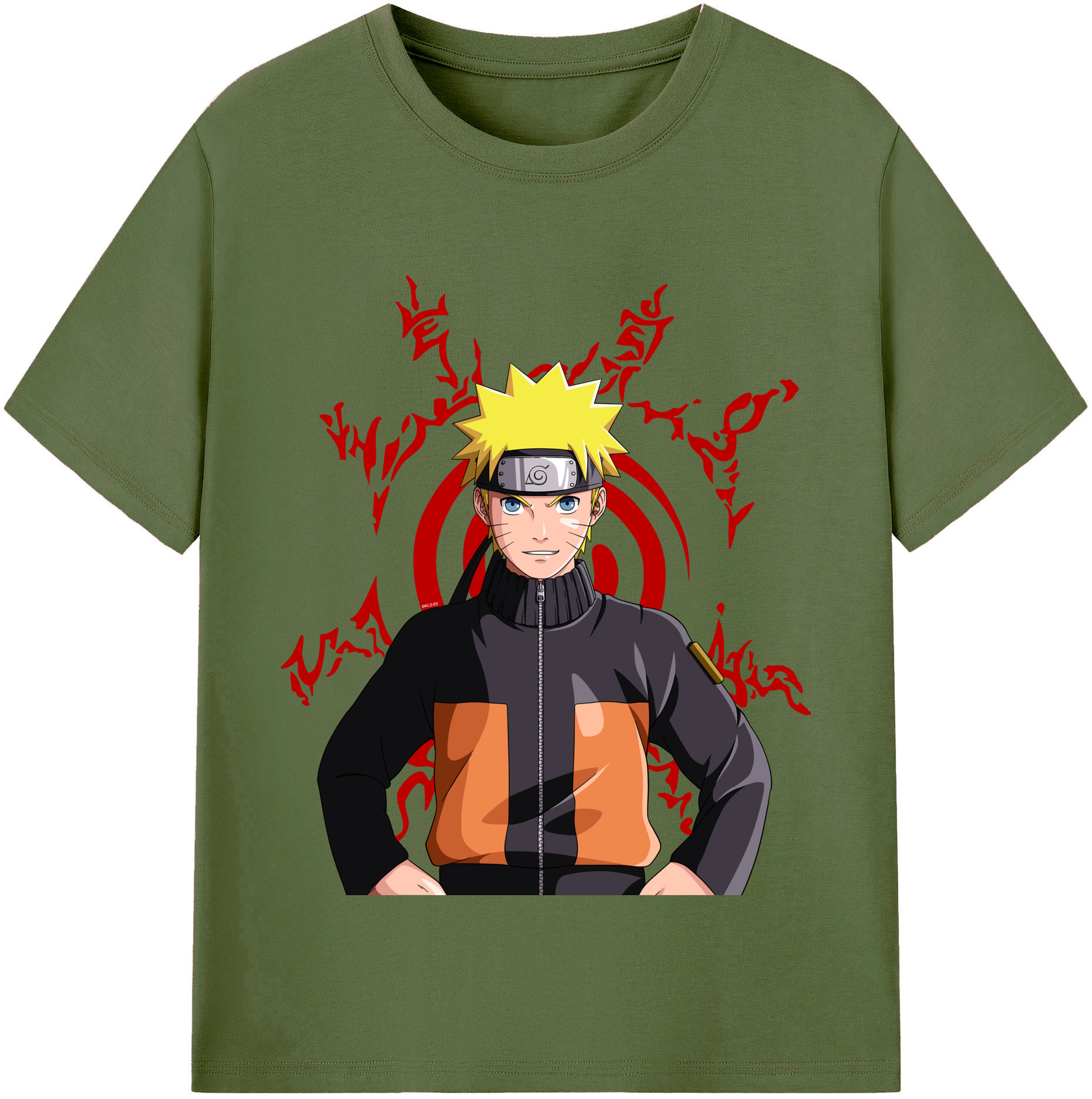 （画像用） NARUTO -ナルト- うずまき ナルト Uzumaki Naruto 綿100％半袖Tシャツ（フロントプリント）